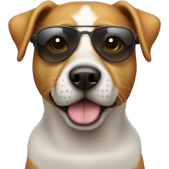 Dog wearing a sunglasses  emoji
