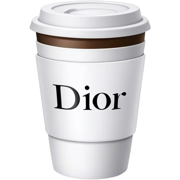 white DIOR brand coffee cup emoji