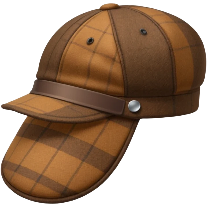 deerstalker hat two visors emoji