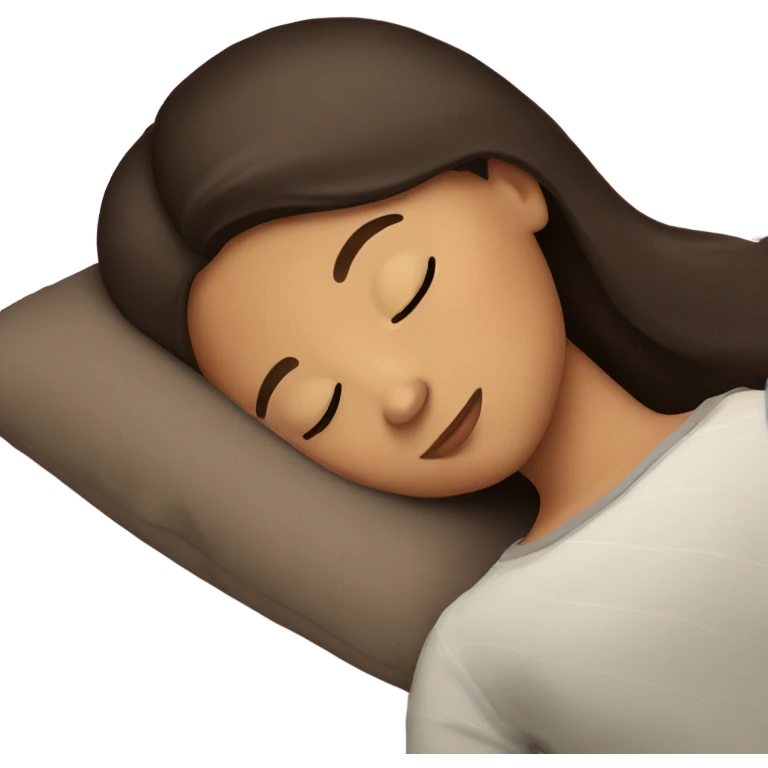 Brunette girl sleeping emoji