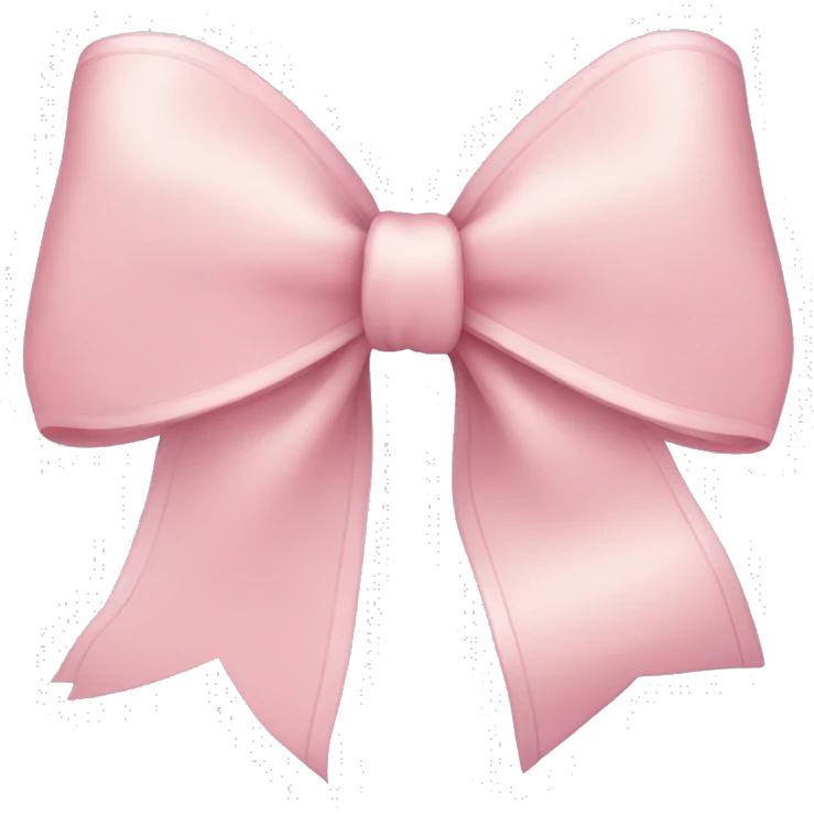 light pink ribbon bow emoji