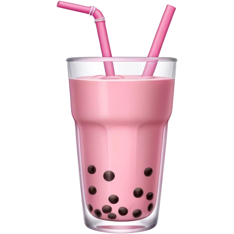 Pink boba emoji