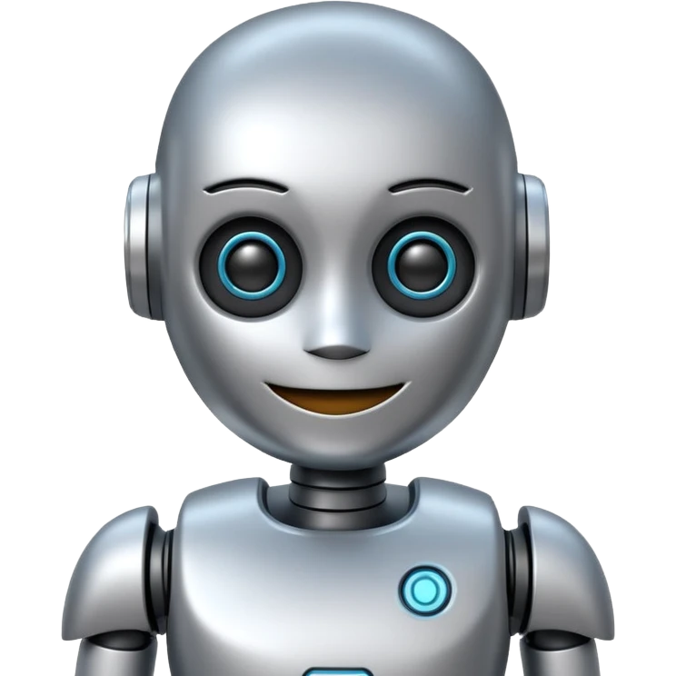 3D AI Robot Mascot - Chatbot Icon emoji emoji