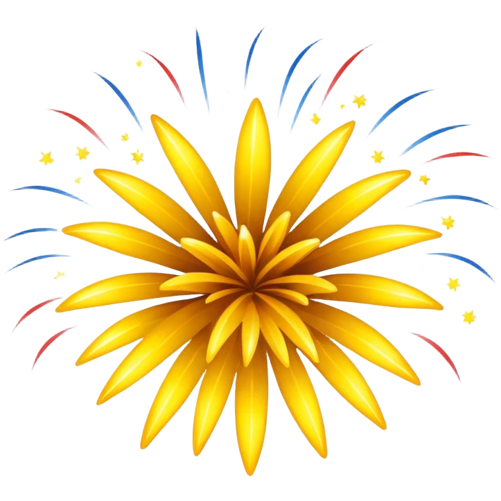 fireworks yellow emoji