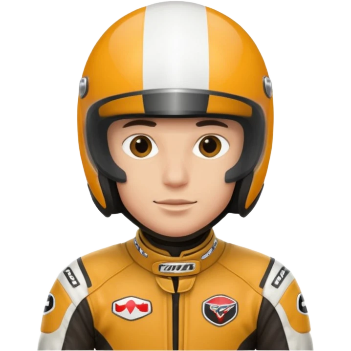 motorcycle racer with full face helmet emoji