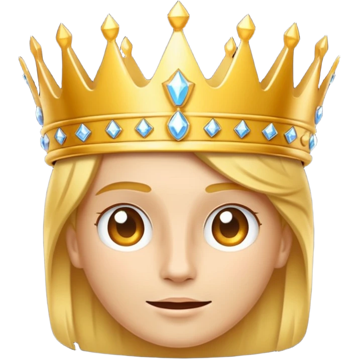 Diente blanco con corona de rey emoji