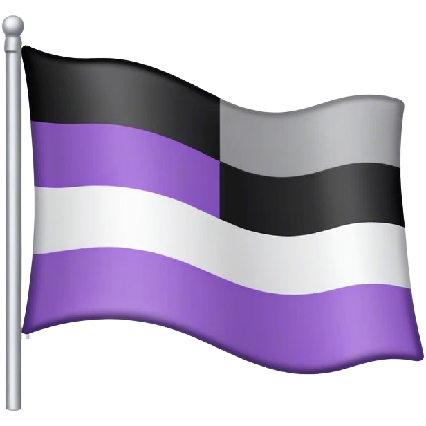 Asexual flag emoji