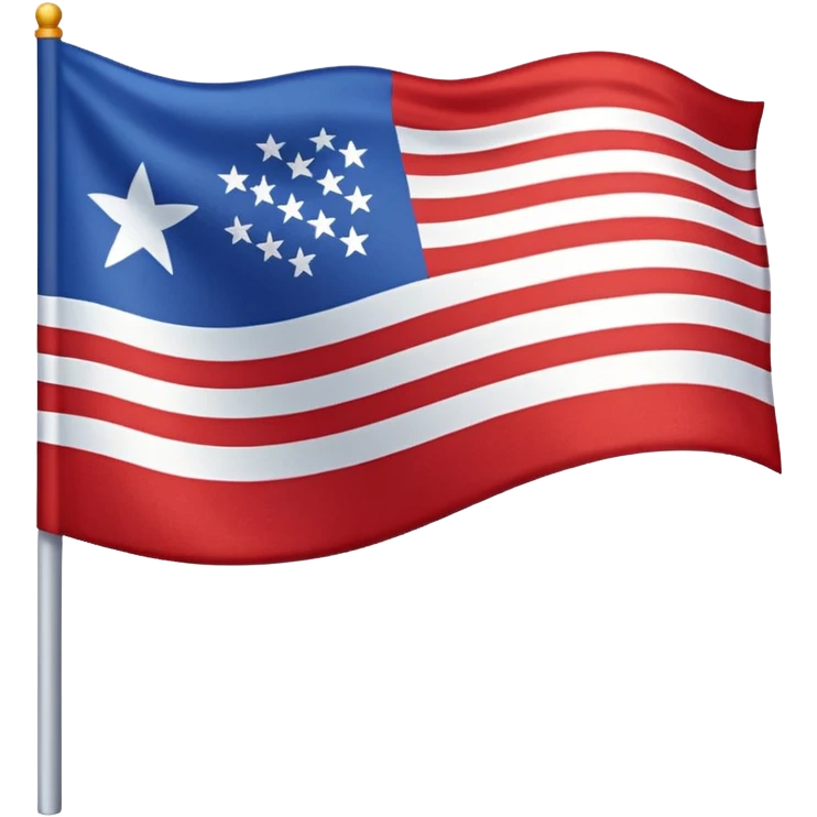 A blue , white and red flag  emoji