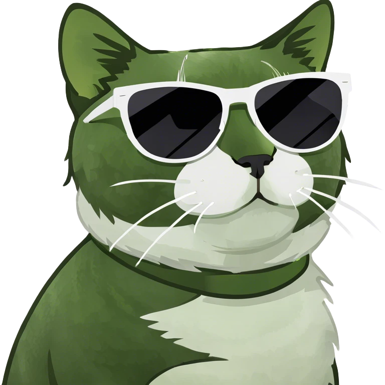 Cat with sunglasses emoji