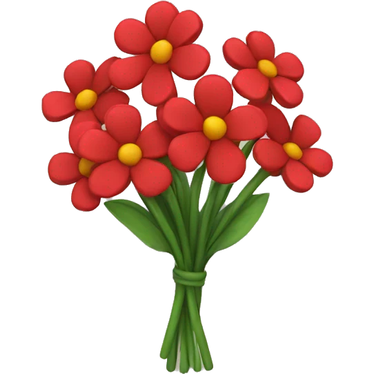 Small red flower bouquet emoji