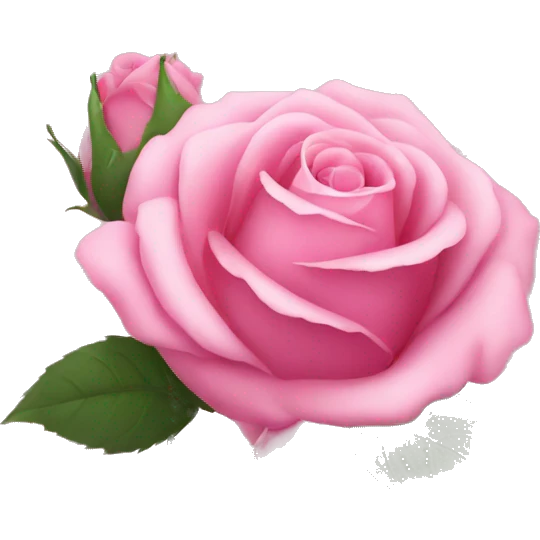 Pink rose emoji