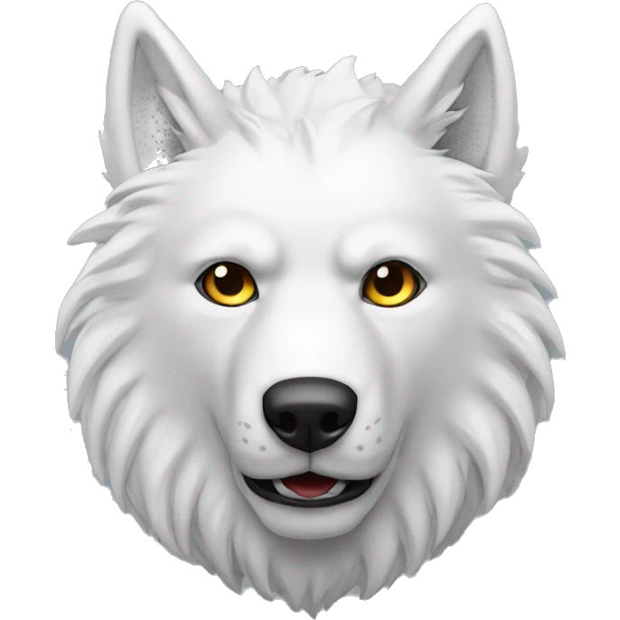 Lobo blanco con un 33 en la cabeza emoji
