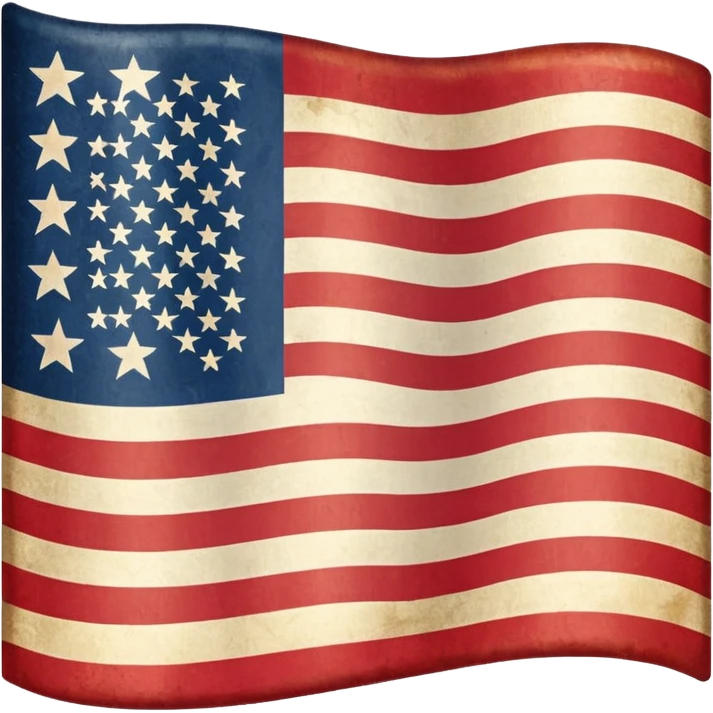 Flag of USA with only 13 stars emoji