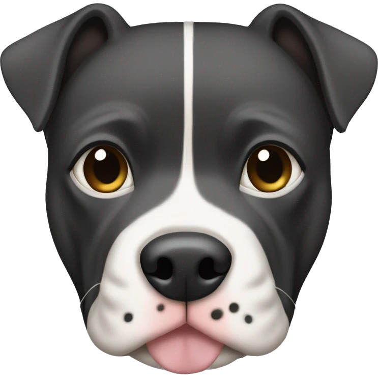 Black pitbull white stripe emoji