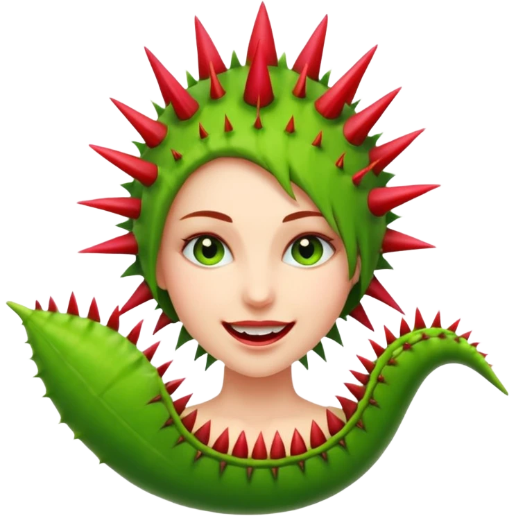 Mujer planta carnivora emoji
