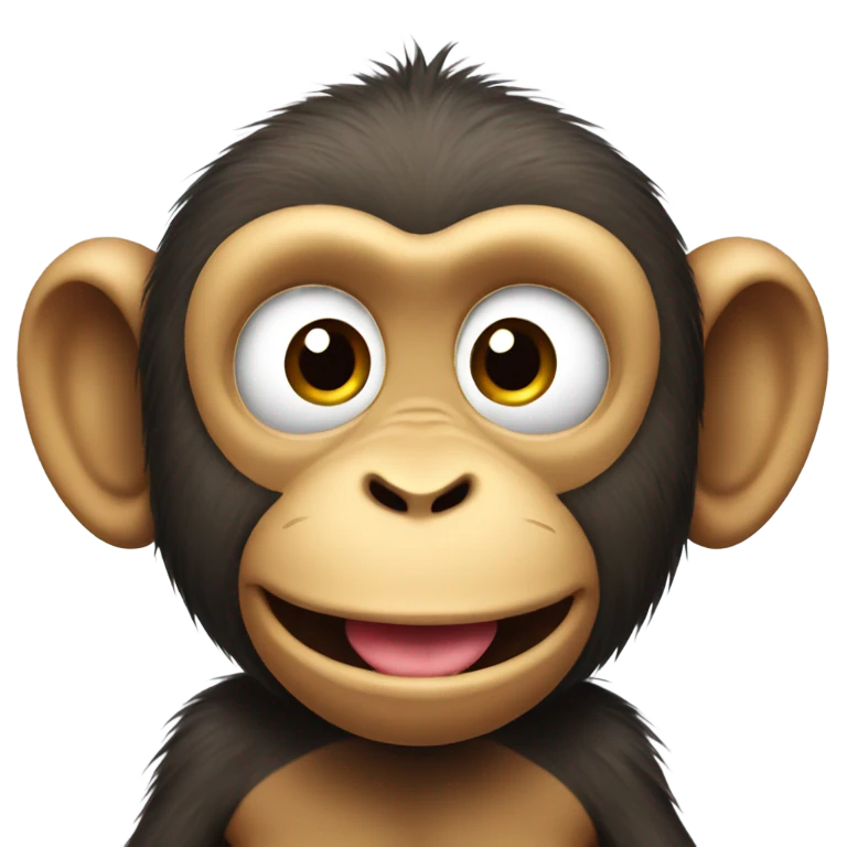 A monkey sticking his tongue out  emoji