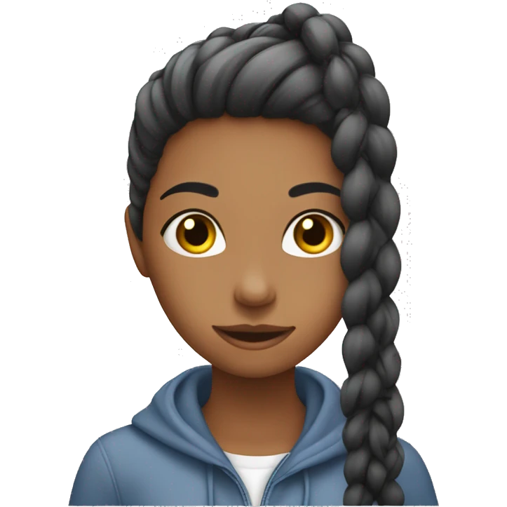 Girls straightening her Haie emoji