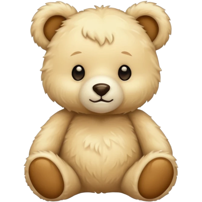 teddy bear cream color emoji