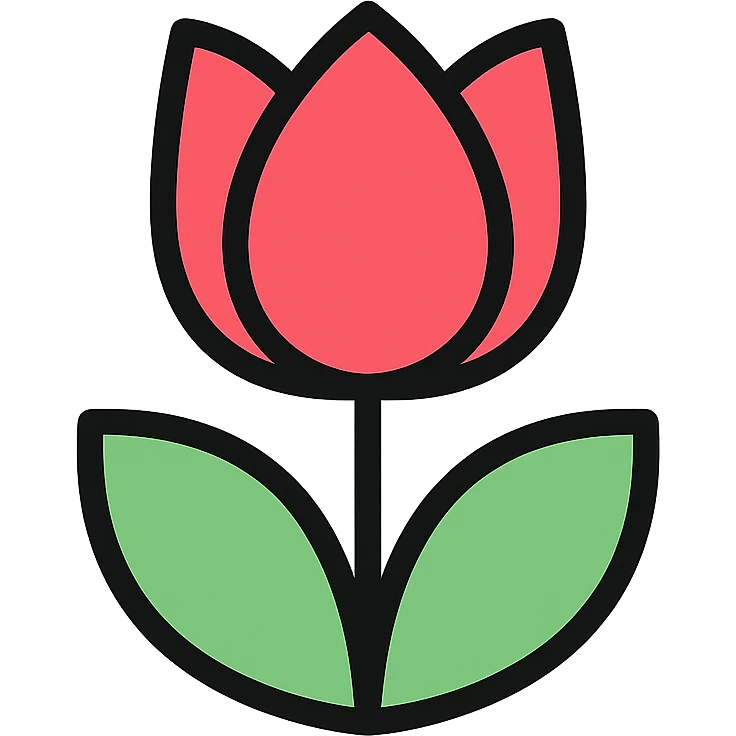colored tulip icon emoji