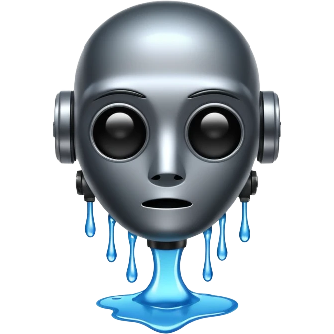 Robot cry emoji