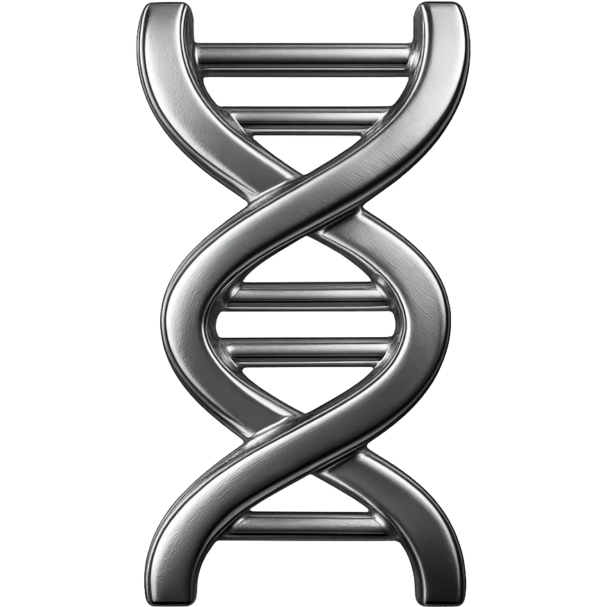 genetics icon, DNA double helix emoji