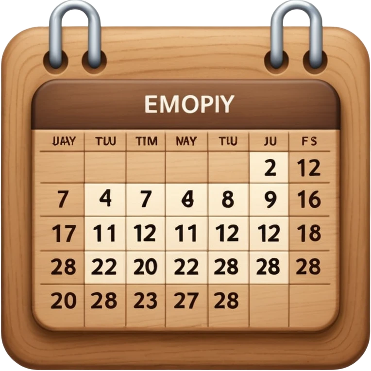 calendar wood emoji