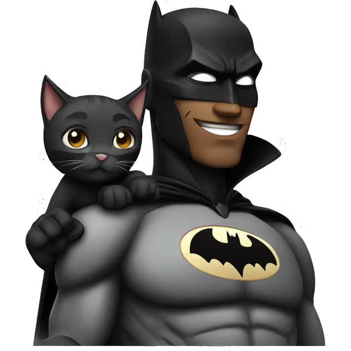 Batman with cat emoji