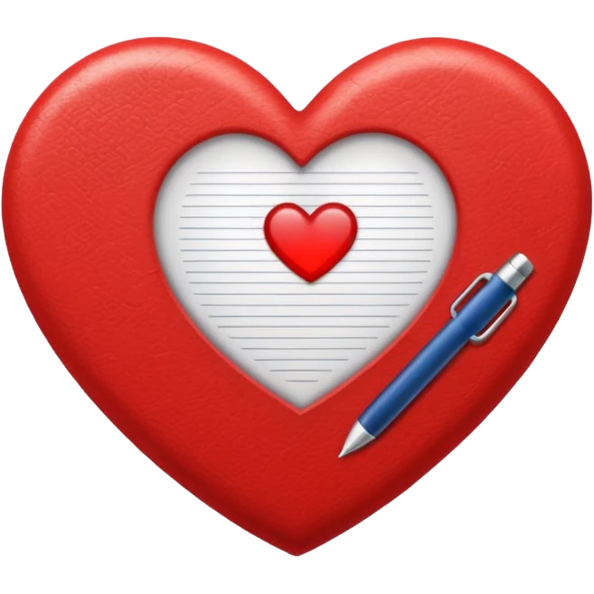 document with heart symbolizing life insurance policy emoji