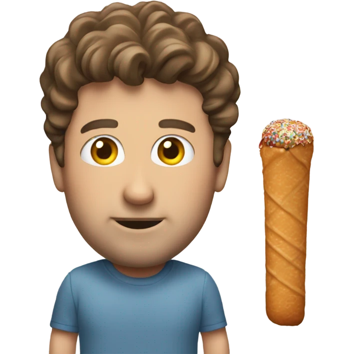 Brian moser holding a snicker emoji
