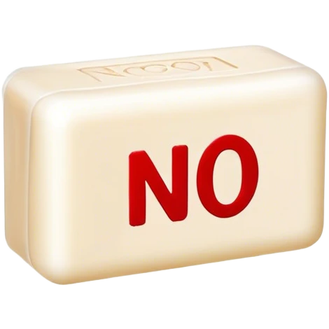bar soap with red "no" sign on top emoji