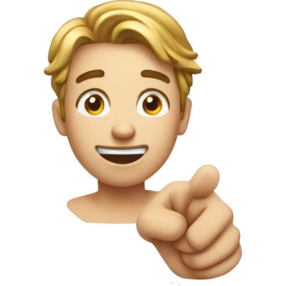 men or women with amazed reaction and hand pointing at right emoji