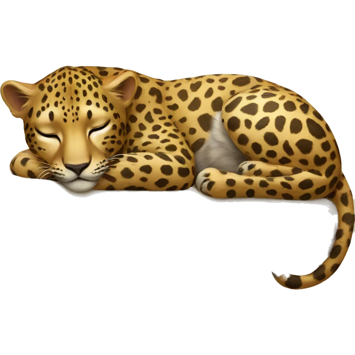 Leopard sleeps emoji