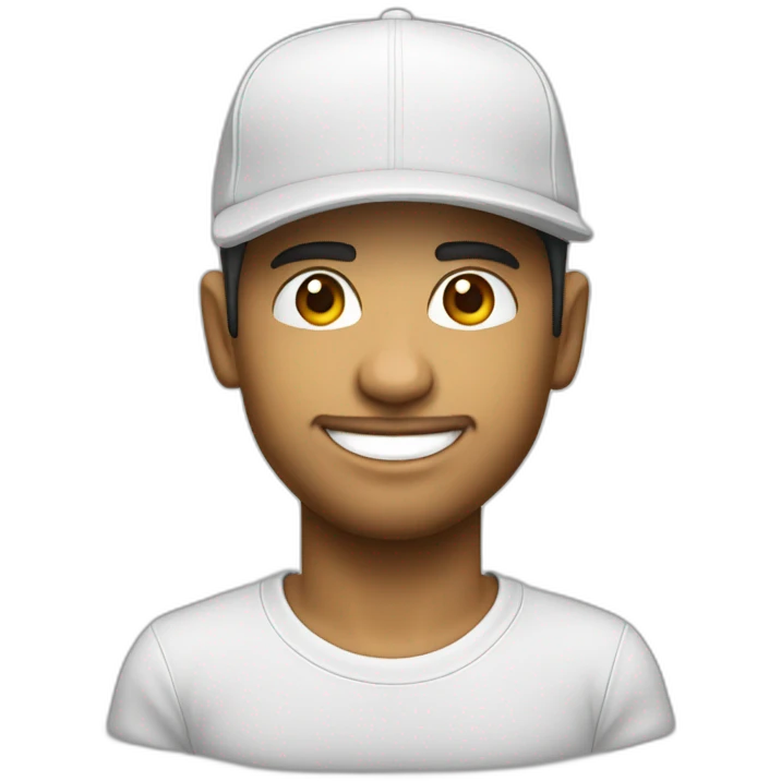  dj piel blanca con  gorra emoji