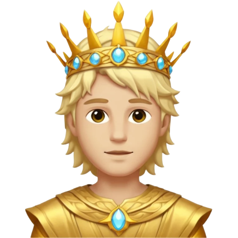 Sun Prince – sun circlet + gold tunic,Golden Princes. emoji