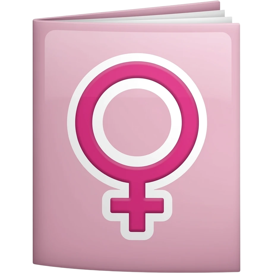 panfleto con el logo feminista emoji