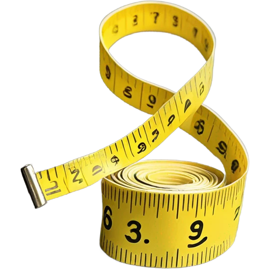 Generate a sticker in the form of a sewing tape, which is measured in yellow emoji