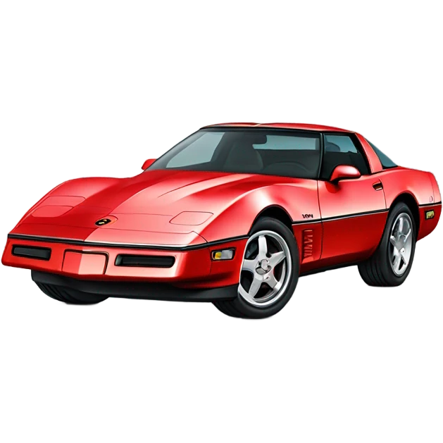 1984 Corvette with black rims emoji