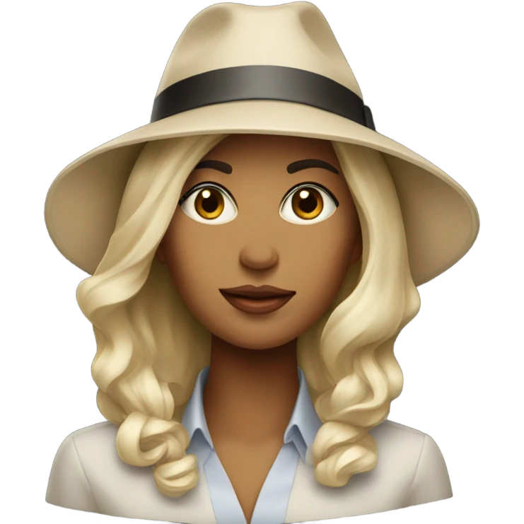 lady with hat emoji
