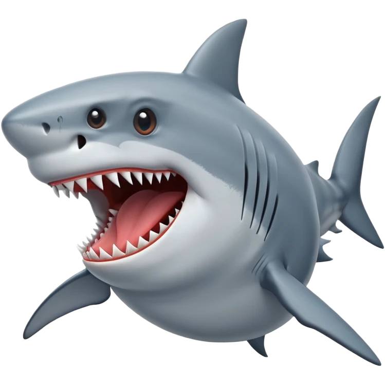 shark with tounge out and hands in a swimming motion emoji