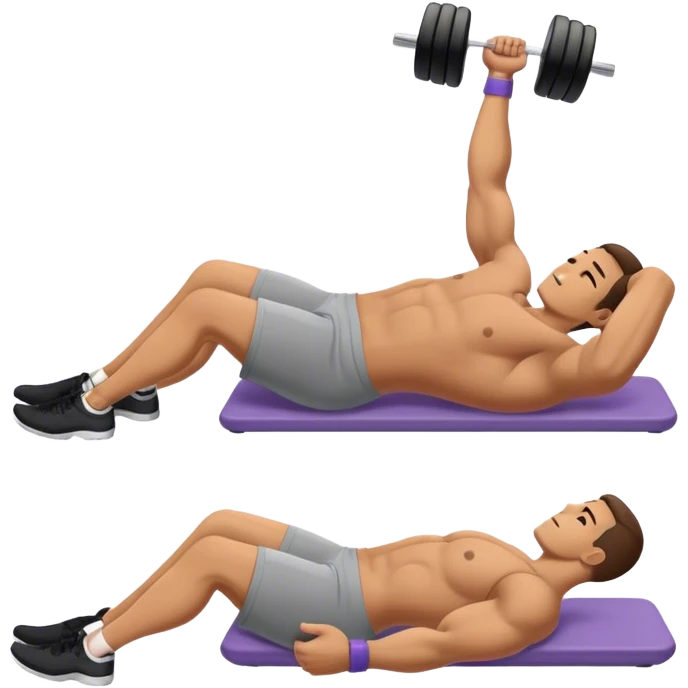 lying down man weighted glute bridges emoji