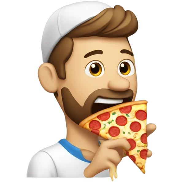 Eating pizza emoji