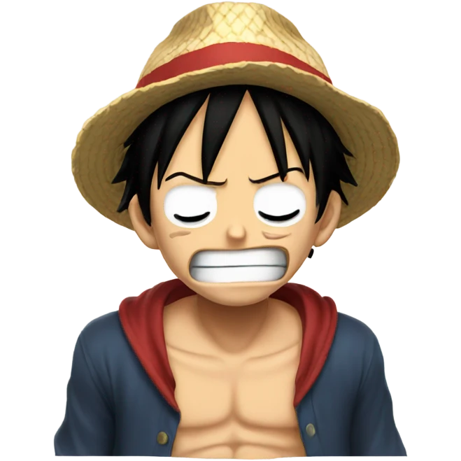 Luffy crying emoji
