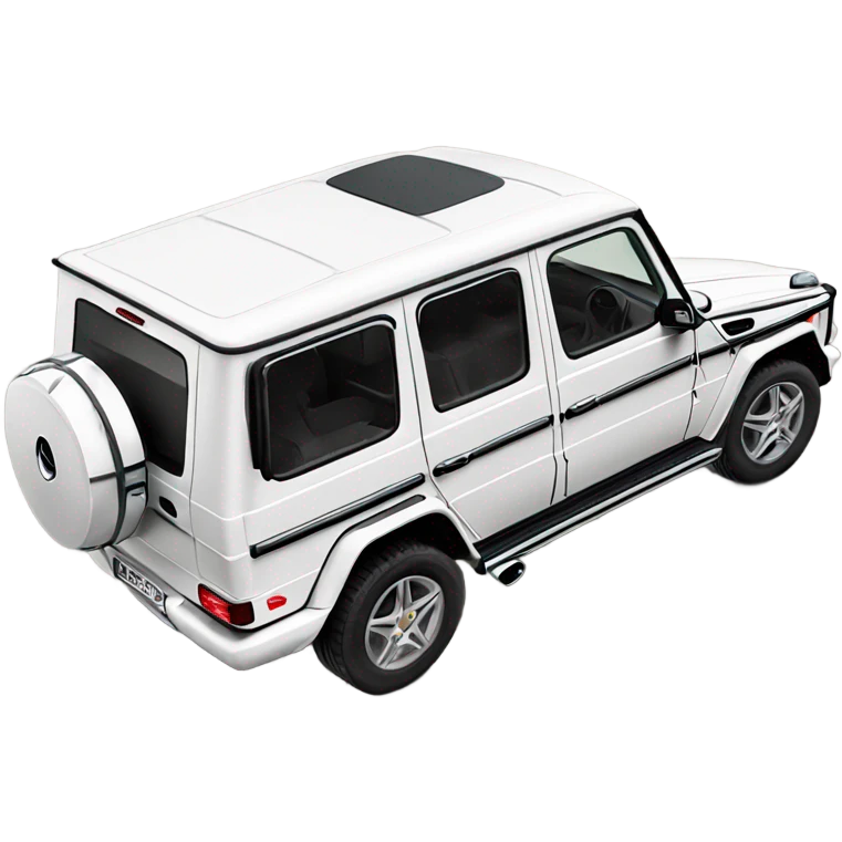 White Mercedes gwagon back emoji