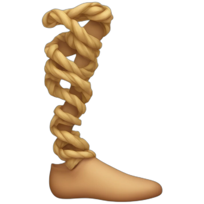 Twisted leg emoji