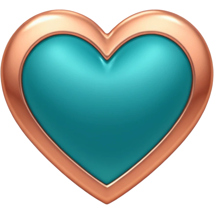 A teal, orang, and rose gold heart, please.  emoji