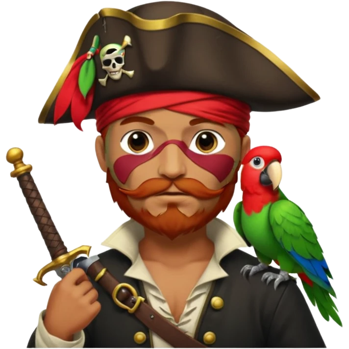 pirate and parrot emoji