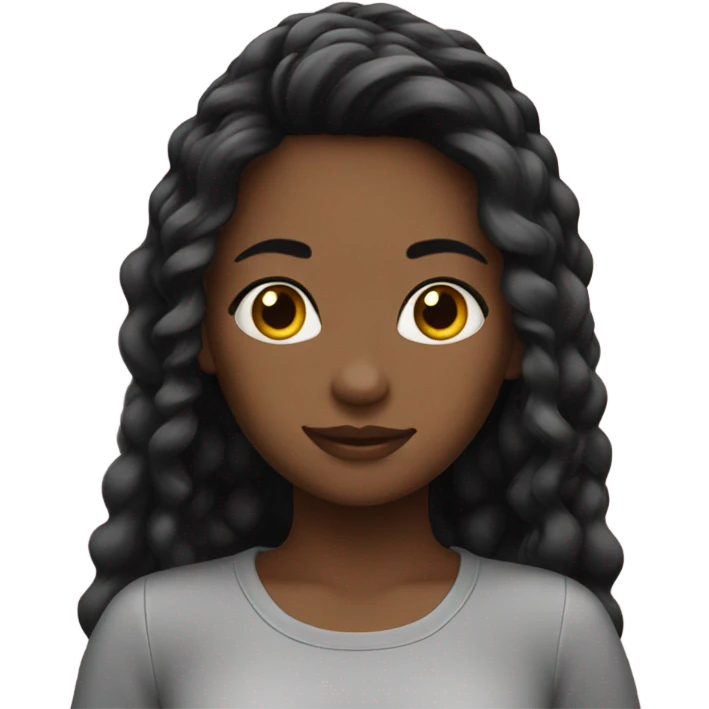Girl hair black dream emoji
