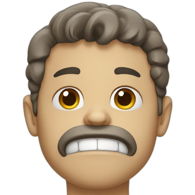 jaw - unhinged, sad emoji