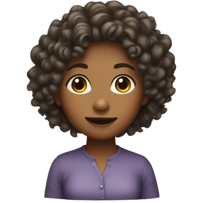 Curly hair girl emoji