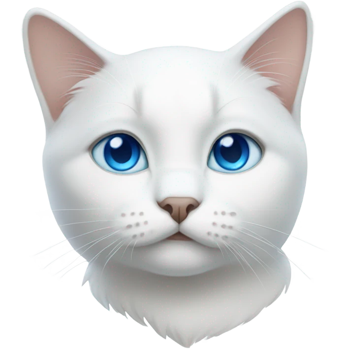 White cat with blue eyes  emoji